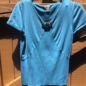 Blue cotton blouse
